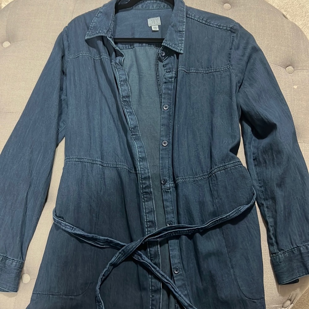 Jean button up dress